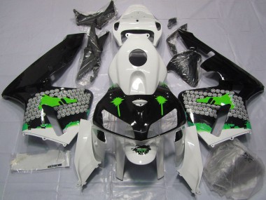 Online 2005-2006 Honda CBR600RR Motorcycle Fairings - White Green Black Splatter Canada