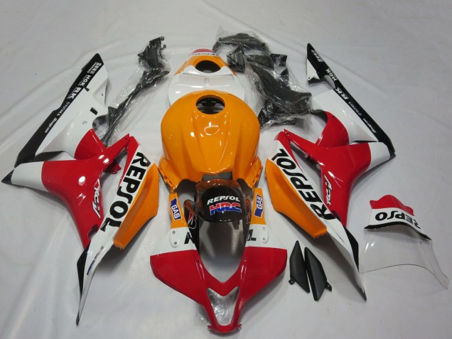 2007-2008 Honda CBR600RR Motorcycle Fairings - Orange White Red Glossy Black Repsol Canada