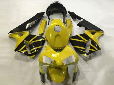 Online 2003-2004 Honda CBR600RR Motorcycle Fairings - Mustard Yellow Glossy Black Canada
