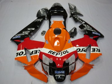 Online 2003-2004 Honda CBR600RR Motorcycle Fairings - Orange White Red Glossy Black OEM Style Repsol Canada