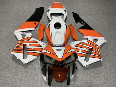 Online 2005-2006 Honda CBR600RR Motorcycle Fairings - White Orange Wings Canada