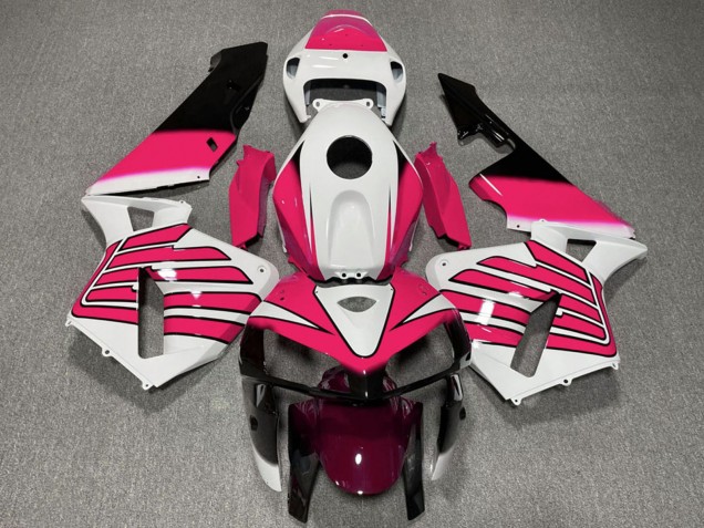2005-2006 Honda CBR600RR Motorcycle Fairings - White Pink Wings Canada