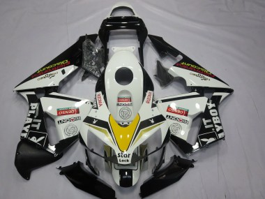 Online 2003-2004 Honda CBR600RR Motorcycle Fairings - White Yellow Glossy Black Playboy Style Canada