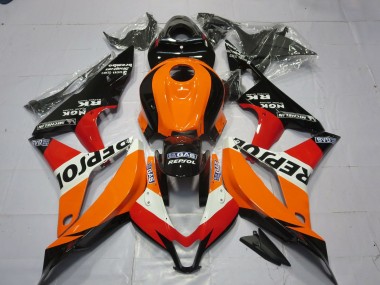 Online 2007-2008 Honda CBR600RR Motorcycle Fairing - Orange White Red Glossy Black Repsol Canada