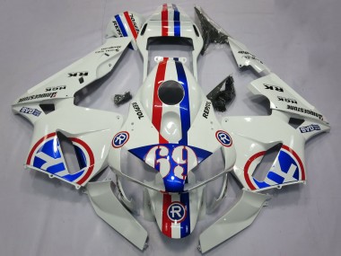 Online 2003-2004 Honda CBR600RR Motorcycle Fairings - White Red Blue Repsol 69 Canada