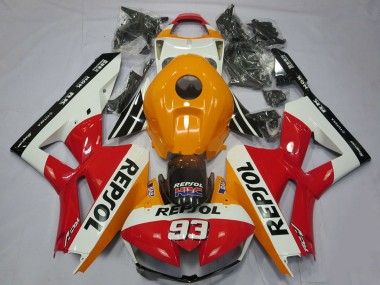 Online 2013-2023 Honda CBR600RR Motorcycle Fairings - Orange White Red Glossy Black Repsol 93 Canada