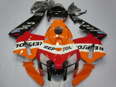Online 2005-2006 Honda CBR600RR Motorcycle Fairings - Orange White Red Glossy Black Repsol Canada
