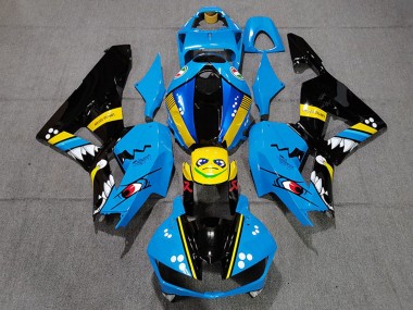 Online 2013-2023 Honda CBR600RR Motorcycle Fairings - Blue Yellow Glossy Black Shark Canada