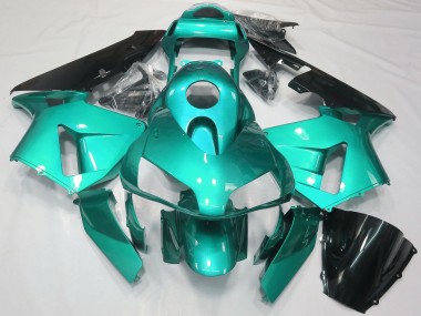 Online 2003-2004 Honda CBR600RR Motorcycle Fairings - Teal Blue Glossy Black Canada