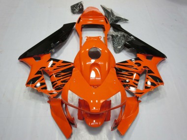 Online 2003-2004 Honda CBR600RR Motorcycle Fairings - Orange Glossy Black Tribal Canada