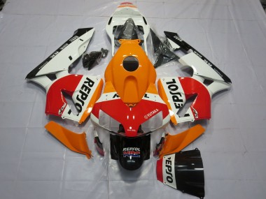 Online 2003-2004 Honda CBR600RR Motorcycle Fairings - Orange White Red Glossy Black Repsol Canada