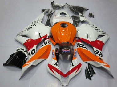 Online 2009-2012 Honda CBR600RR Motorcycle Fairings - Orange White Red Glossy Black Repsol Canada