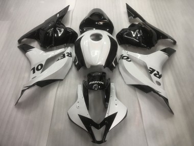 Online 2009-2012 Honda CBR600RR Motorcycle Fairings - White Glossy Black Repsol Canada