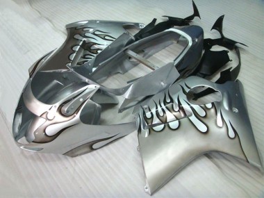 Online 1996-2007 Honda CBR1100XX Blackbird Motorcycle Fairings - Silver Black Flame Canada