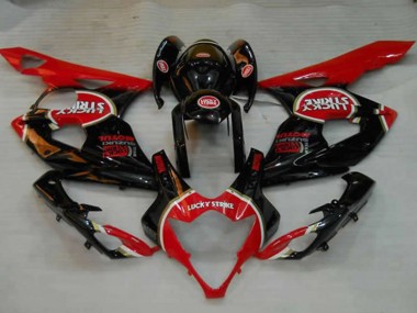 Online 2005-2006 Suzuki GSXR 1000 Motorcycle Fairings - Glossy Black Red White Lucky Strike Canada