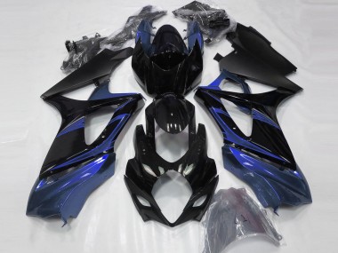 Online 2007-2008 Suzuki GSXR 1000 Motorcycle Fairings - Blue Glossy Black Canada