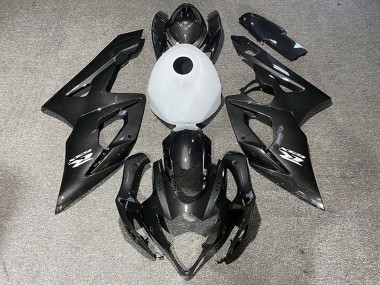 Online 2005-2006 Suzuki GSXR 1000 Motorcycle Fairings - Carbon Fiber Style Glossy White Canada