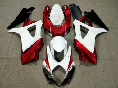 Online 2007-2008 Suzuki GSXR 1000 Motorcycle Fairing - White Red Black Canada