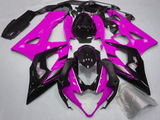 2005-2006 Suzuki GSXR 1000 Motorcycle Fairings - Pink Glossy Black Canada