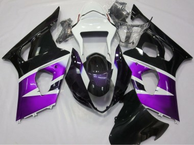Online 2003-2004 Suzuki GSXR 1000 Motorcycle Fairings - Purple White Glossy Black Canada