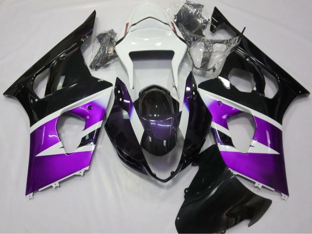 2003-2004 Suzuki GSXR 1000 Motorcycle Fairings - Purple White Glossy Black Canada