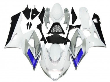 Online 2005-2006 Suzuki GSXR 1000 Motorcycle Fairings - Glossy White Silver Blue Canada