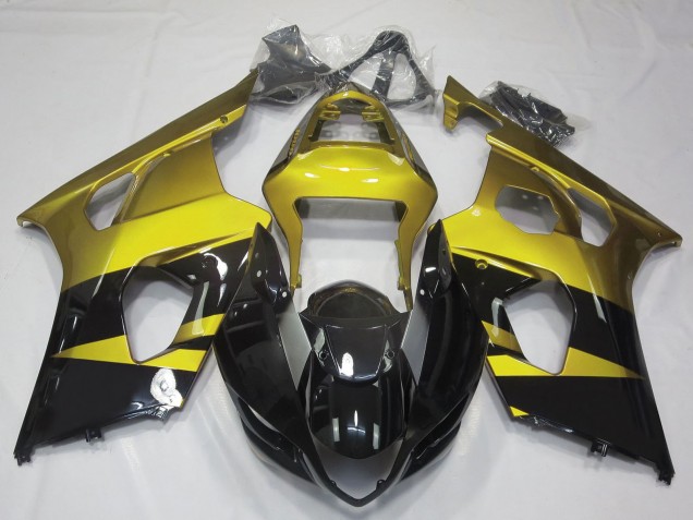 2003-2004 Suzuki GSXR 1000 Motorcycle Fairings - Yellow Glossy Black Canada