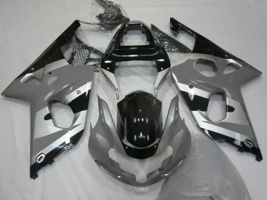 Online 2000-2002 Suzuki GSXR 1000 Motorcycle Fairings - Grey Silver Glossy Black OEM Style Canada
