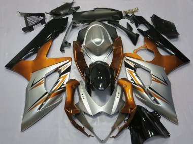 Online 2005-2006 Suzuki GSXR 1000 Motorcycle Fairings - Orange Silver Glossy Black Canada