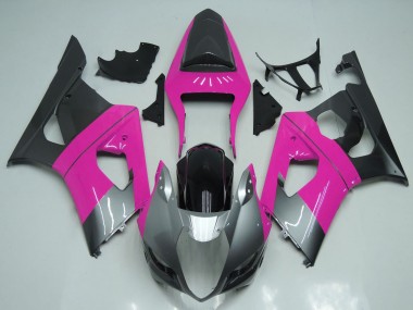 Online 2003-2004 Suzuki GSXR 1000 Motorcycle Fairings - Pink Silver Black Canada