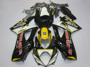 Online 2007-2008 Suzuki GSXR 1000 Motorcycle Fairings - White Yellow Red Black Dunlop Canada