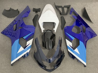 Online 2004-2005 Suzuki GSXR 600 / GSXR 750 Motorcycle Fairing - White Blue Black Canada