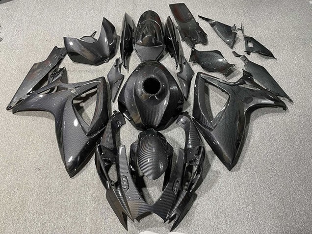 2006-2007 Suzuki GSXR 600 / GSXR 750 Motorcycle Fairings - Black Carbon Fiber Style Canada