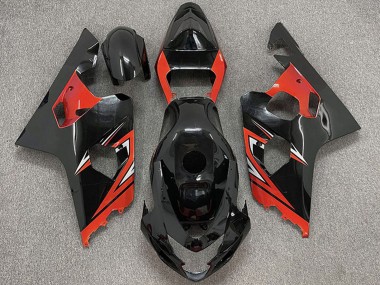 Online 2004-2005 Suzuki GSXR 600 / GSXR 750 Motorcycle Fairings - Glossy Black Red Canada