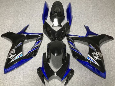Online 2006-2007 Suzuki GSXR 600 / GSXR 750 Motorcycle Fairing - Blue Glossy Black Canada
