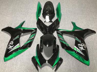 Online 2006-2007 Suzuki GSXR 600 / GSXR 750 Motorcycle Fairings - Green Glossy Black Canada