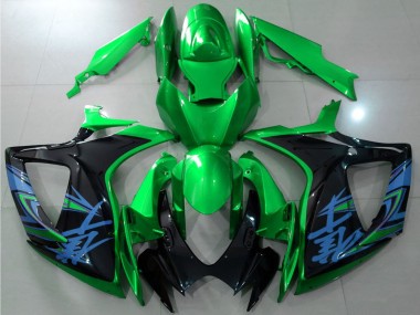 Online 2006-2007 Suzuki GSXR 600 / GSXR 750 Motorcycle Fairings - Green Black Blue Canada