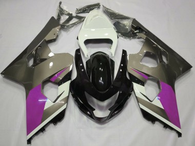 Online 2004-2005 Suzuki GSXR 600 / GSXR 750 Motorcycle Fairings - White Pink Grey Glossy Black Canada
