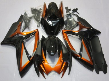 Online 2006-2007 Suzuki GSXR 600 / GSXR 750 Motorcycle Fairings - Orange Glossy Black Matte Black Canada