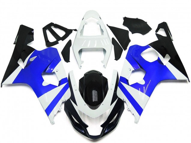 2004-2005 Suzuki GSXR 600 / GSXR 750 Motorcycle Fairing Kits - White Blue Glossy Black Canada