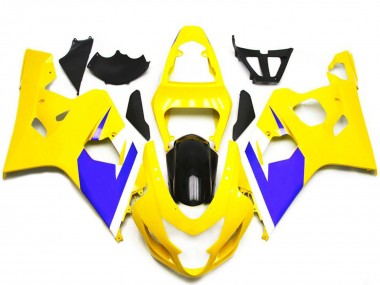 Online 2004-2005 Suzuki GSXR 600 / GSXR 750 Motorcycle Fairings - Yellow Blue White Glossy Black Canada