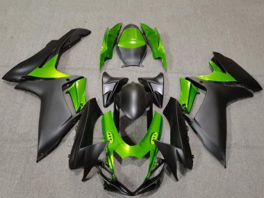 Online 2011-2024 Suzuki GSXR 600 / GSXR 750 Motorcycle Fairings - Green Matte Black Canada