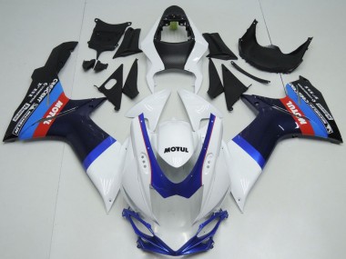 Online 2011-2024 Suzuki GSXR 600 / GSXR 750 Motorcycle Fairings - White Blue Black Red Motul Canada