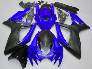 Online 2006-2007 Suzuki GSXR 600 / GSXR 750 Motorcycle Fairings - Blue Matte Black Canada
