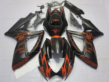 Online 2006-2007 Suzuki GSXR 600 / GSXR 750 Motorcycle Fairings - Matte Black Orange Corona Extra Alstare Motul Canada