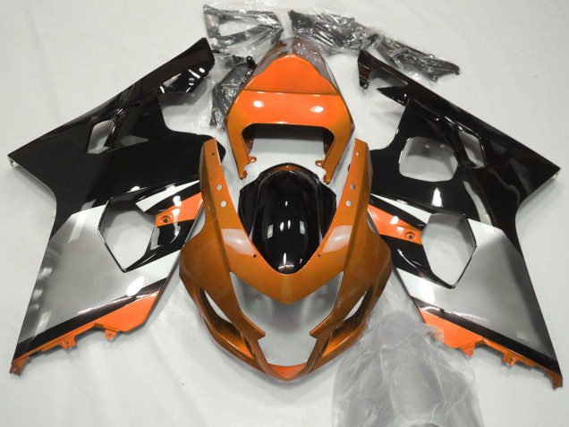 2004-2005 Suzuki GSXR 600 / GSXR 750 Motorcycle Fairings - Orange Silver Black Canada