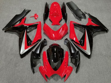 Online 2006-2007 Suzuki GSXR 600 / GSXR 750 Motorcycle Fairings - Red Grey Glossy Black OEM Style Canada