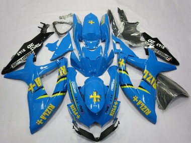 Online 2008-2010 Suzuki GSXR 600 / GSXR 750 Motorcycle Fairings - Blue Black Gold Rizla Canada