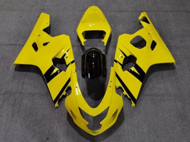 Online 2004-2005 Suzuki GSXR 600 / GSXR 750 Motorcycle Fairings - Yellow Glossy Black OEM Style Canada