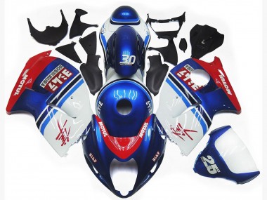 Online 1996-2007 Suzuki GSXR 1300 Motorcycle Fairings - White Blue Red Motul Canada